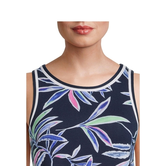 Secret Treasures Dark Navy Tropical Tank - Picture 3 of 4